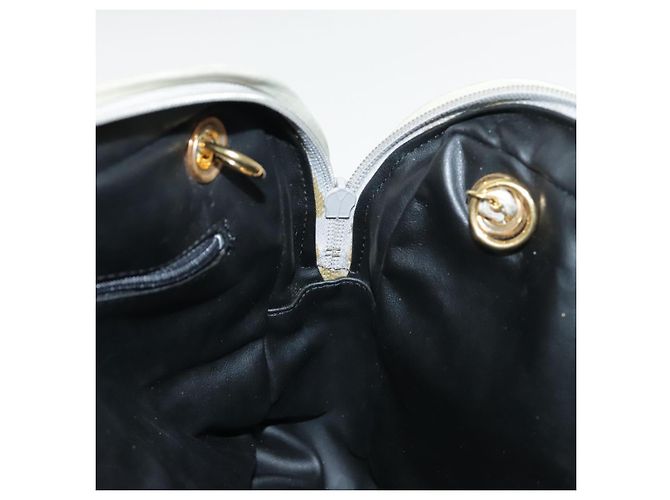 BALLY Borsa a Spalla a Catena in Pelle Bianca e Oro Auth ti2171 Bianco D'oro - vista 20