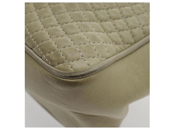 BALLY Borsa a Spalla a Catena in Pelle Bianca e Oro Auth ti2171 Bianco D'oro - vista 9