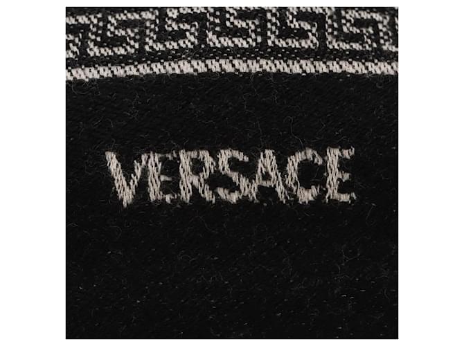 Sciarpa in lana nera VERSACE Auth am6943 Nero - vista 16