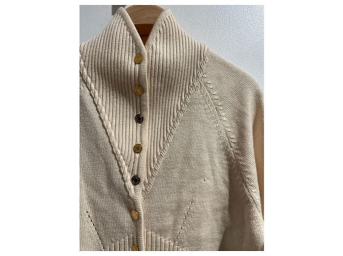 Hermès HERMES Strickwaren T.International M Wolle Beige - Ansicht 2