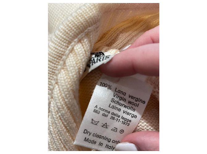 Hermès HERMES Strickwaren T.International M Wolle Beige - Ansicht 8