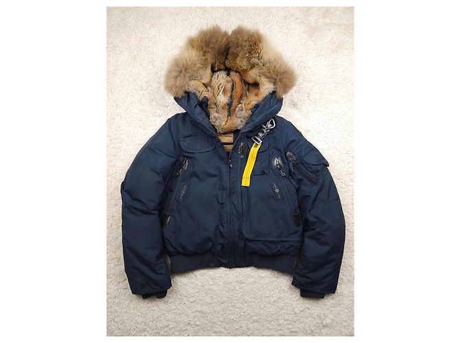 Giacca Parajumpers Blu Navy con Pelliccia - vista 2