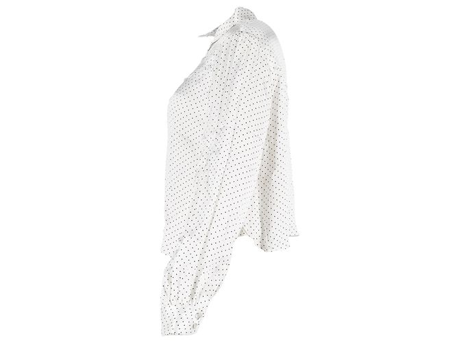 Blusa de manga larga de algodón blanco con estampado de lunares Ganni Cameron - vista 2