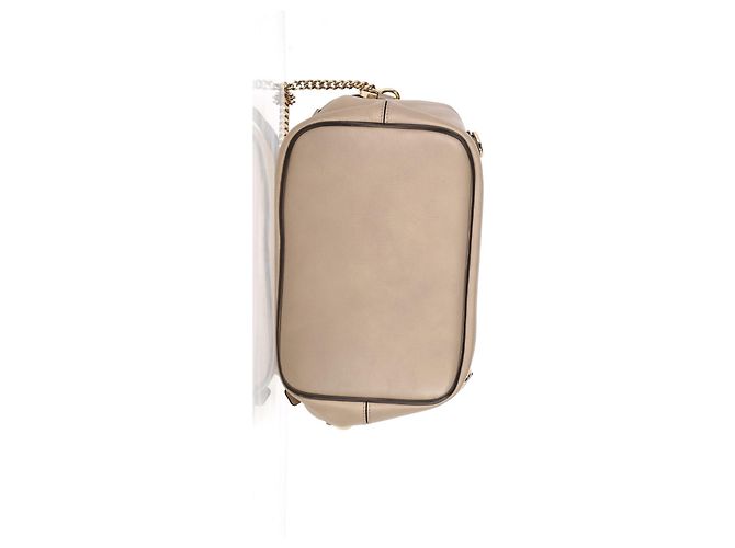 Sac à dos Chloé Faye en cuir beige et daim - vue 12