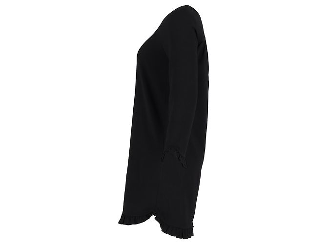 Ganni Crepe Mini Kleid aus schwarzem Polyester - Ansicht 2