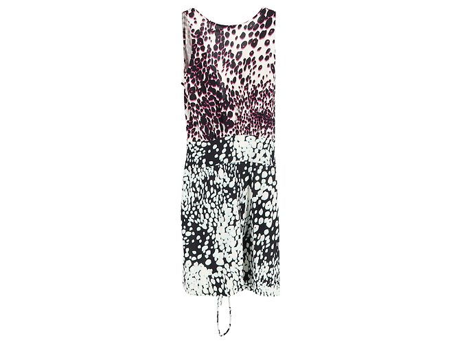 Robe mini à cordon de serrage à l'avant en soie multicolore de Diane Von Furstenberg - vue 2
