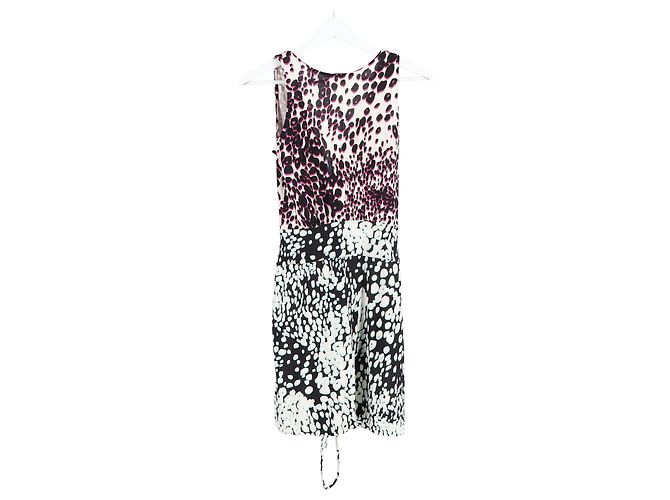 Robe mini à cordon de serrage à l'avant en soie multicolore de Diane Von Furstenberg - vue 5