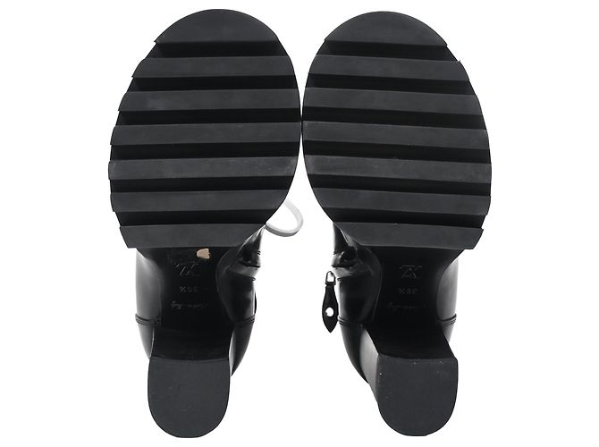 Stivali platform con zip in pelle nera Louis Vuitton Star Trail Laced Nero - vista 6