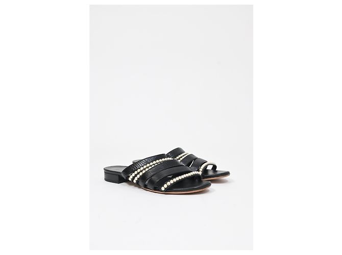 Timeless Chanel CC mocassini in pelle nera decorati con perle Nero - vista 11