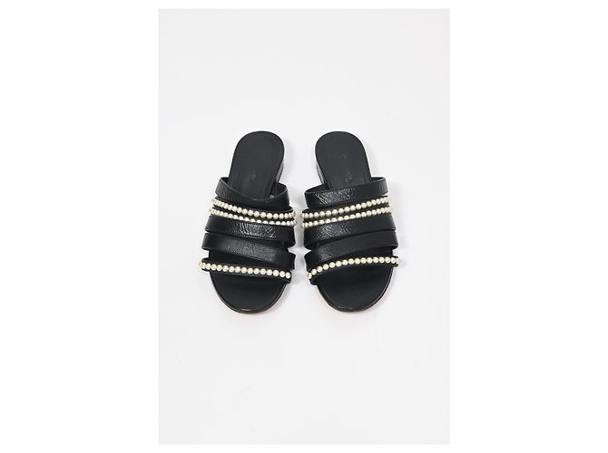 Timeless Chanel CC mocassini in pelle nera decorati con perle Nero - vista 12