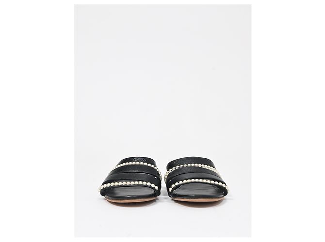 Timeless Chanel CC mocassini in pelle nera decorati con perle Nero - vista 9
