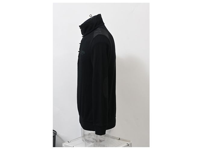 Schwarzer Wollpullover mit Balmain-Logo und verdrehten Knöpfen - Ansicht 7