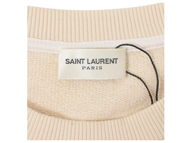 Sudadera con estampado gráfico de Saint Laurent en algodón amarillo pastel - vista 4