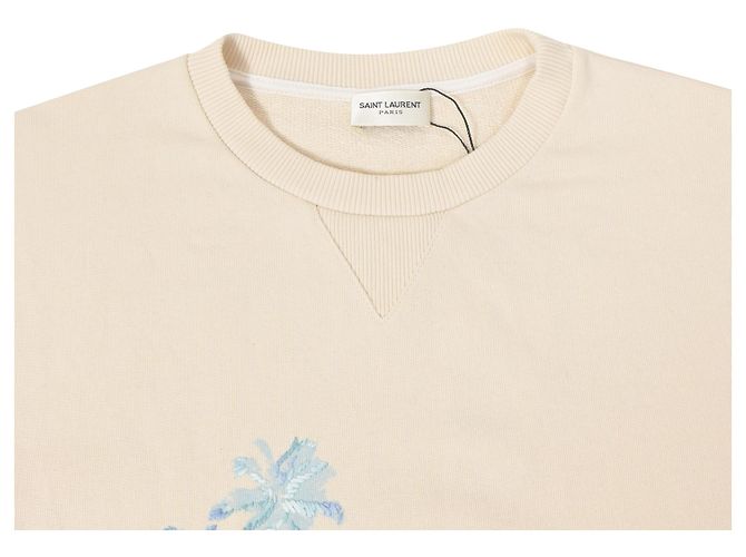 Sudadera con estampado gráfico de Saint Laurent en algodón amarillo pastel - vista 5