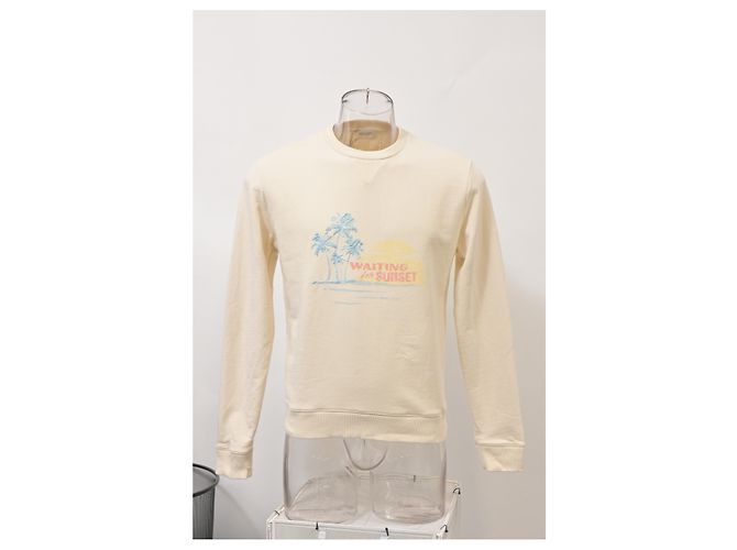 Sudadera con estampado gráfico de Saint Laurent en algodón amarillo pastel - vista 6