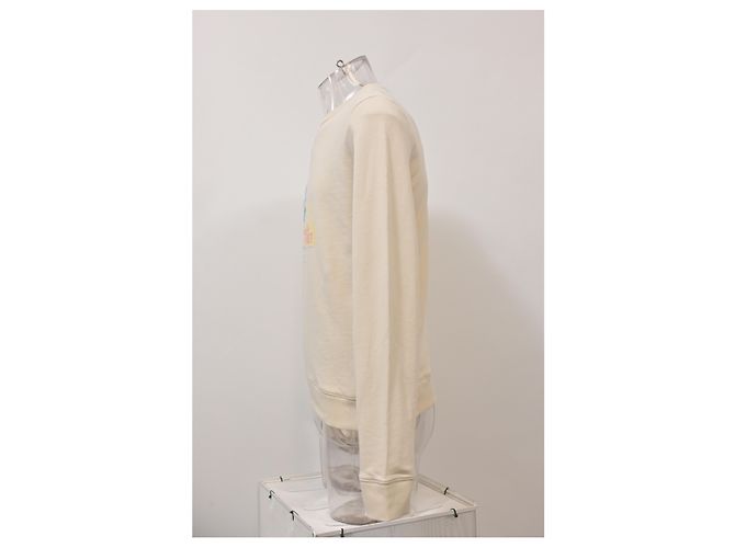 Sudadera con estampado gráfico de Saint Laurent en algodón amarillo pastel - vista 7