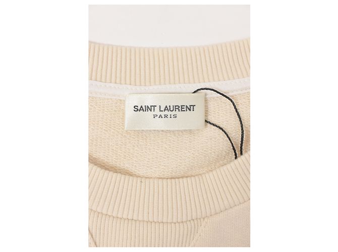 Sudadera con estampado gráfico de Saint Laurent en algodón amarillo pastel - vista 9