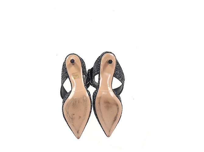 Mules Bouclé Nicholas Kirkwood in tweed nero - vista 12