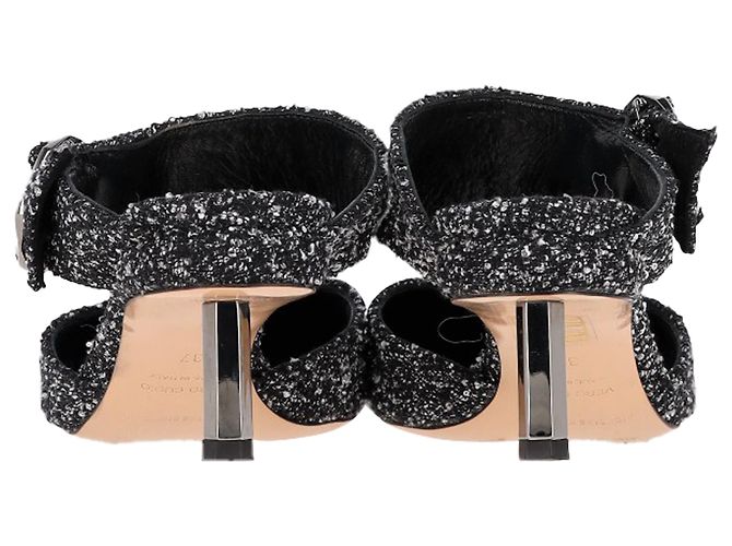Mules Bouclé Nicholas Kirkwood in tweed nero - vista 5
