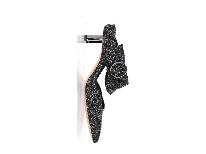 Mules Bouclé Nicholas Kirkwood in tweed nero - vista 7