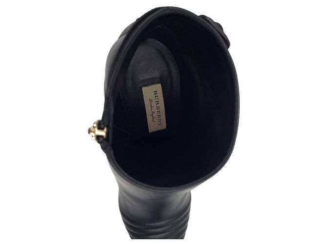 Stivaletti Burberry in pelle nera Nero - vista 10