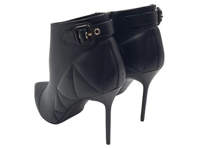 Stivaletti Burberry in pelle nera Nero - vista 3