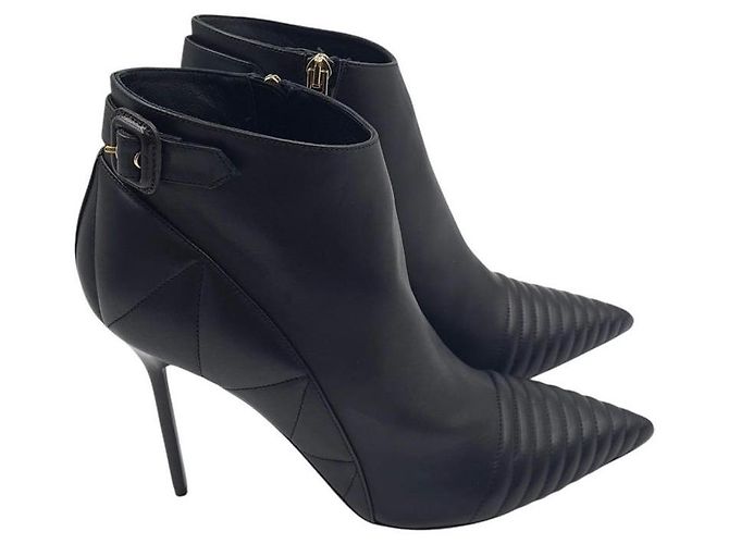Stivaletti Burberry in pelle nera Nero - vista 5