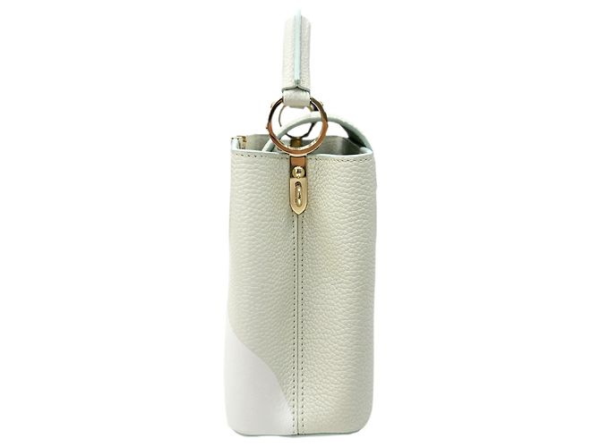 Borsa Capucines BB Louis Vuitton Bianco - vista 4