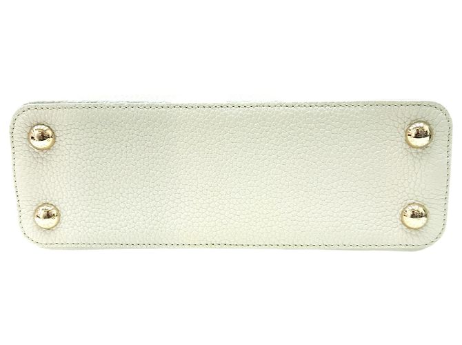 Borsa Capucines BB Louis Vuitton Bianco - vista 5