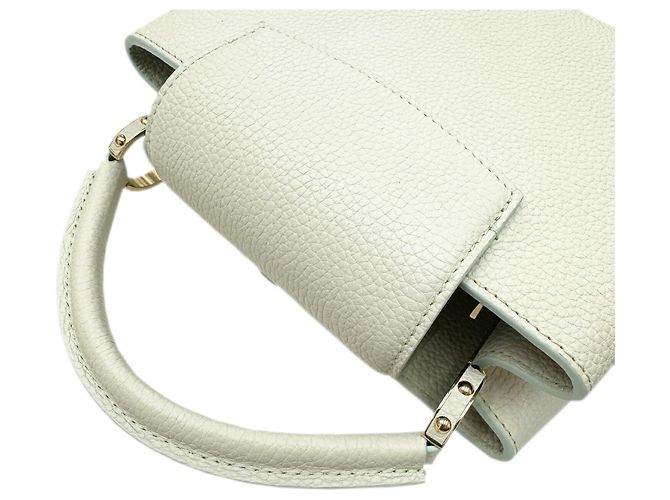 Borsa Capucines BB Louis Vuitton Bianco - vista 7