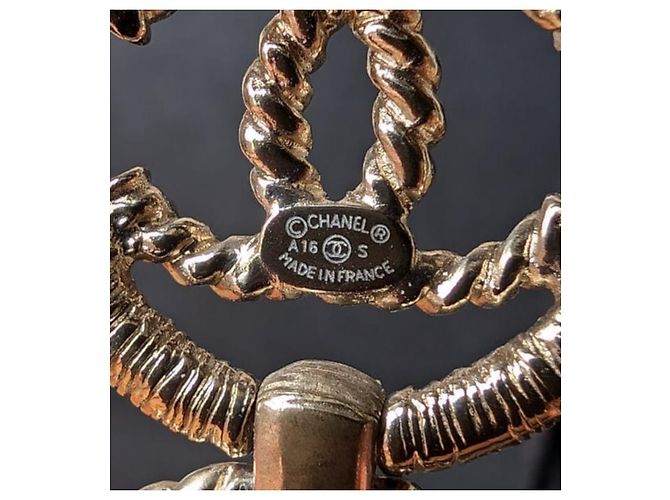 Chanel CC A16S Catena Lunga Logo GHW CocoMark Orecchini Scatola D'oro - vista 5