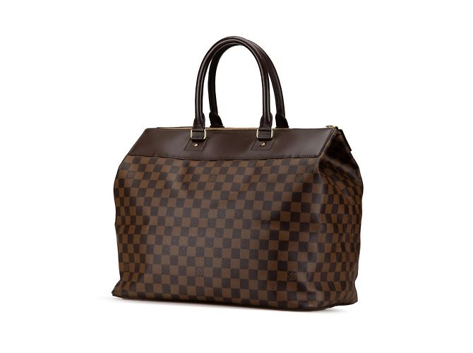 Borsa Boston Damier Greenwich PM Louis Vuitton Marrone - vista 2