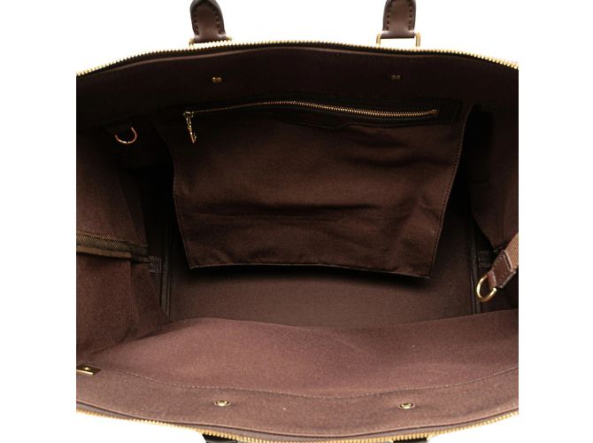 Borsa Boston Damier Greenwich PM Louis Vuitton Marrone - vista 5