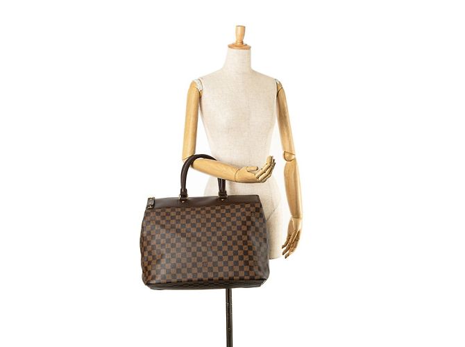 Borsa Boston Damier Greenwich PM Louis Vuitton Marrone - vista 8