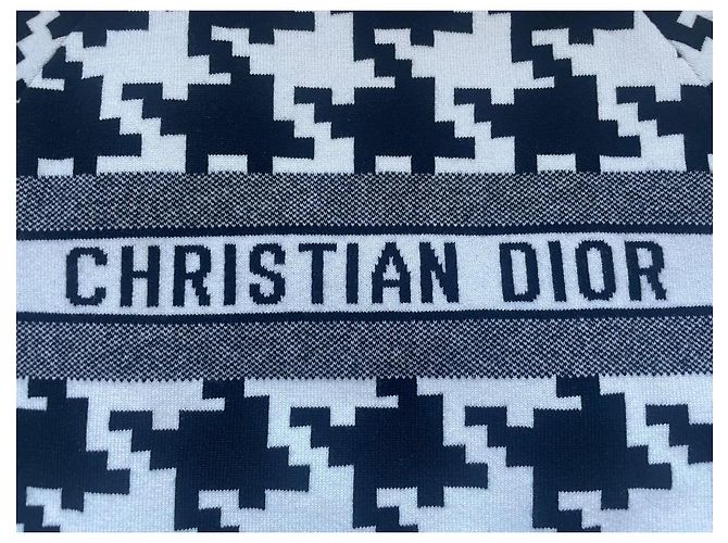 Dior Hahnentritt Pullover aus Kaschmir und Wolle Schwarz Elfenbein Aus weiß - Ansicht 5