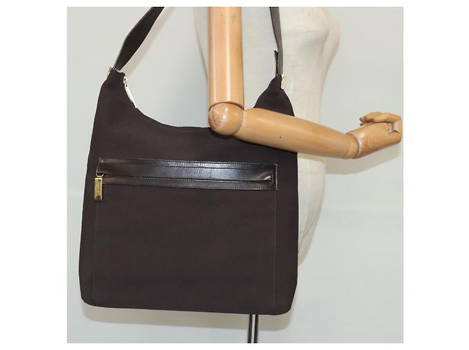 Borsa a Spalla Salvatore Ferragamo in Tela Marrone Oro Auth bs19110 D'oro - vista 20
