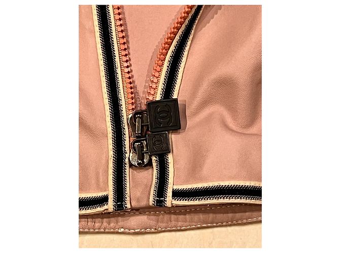 Chanel Leder Bikerjacke Größe 40IT Mehrfarben - Ansicht 10