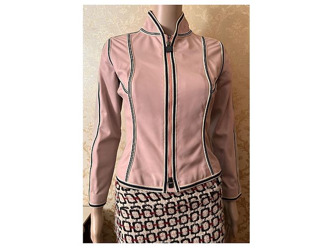 Chanel Leder Bikerjacke Größe 40IT Mehrfarben - Ansicht 12