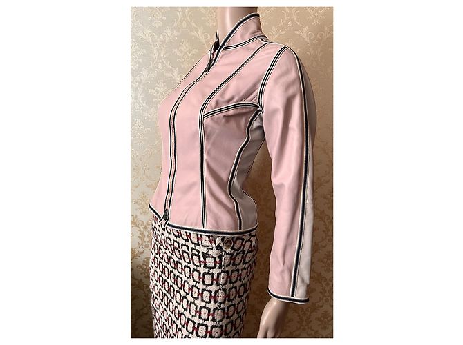 Chanel Leder Bikerjacke Größe 40IT Mehrfarben - Ansicht 14