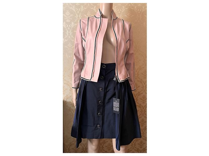 Chanel Leder Bikerjacke Größe 40IT Mehrfarben - Ansicht 17
