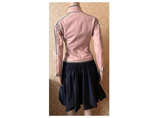 Chanel Leder Bikerjacke Größe 40IT Mehrfarben - Ansicht 19