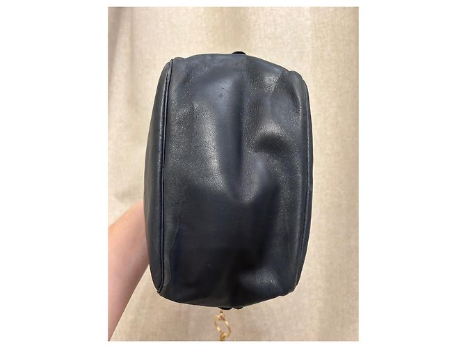 Borsa a mano Christian Dior Baby Dior in pelle blu navy - vista 14
