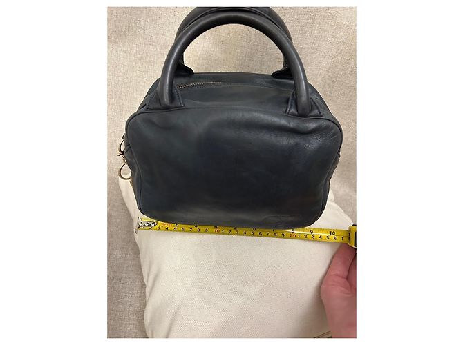 Borsa a mano Christian Dior Baby Dior in pelle blu navy - vista 15