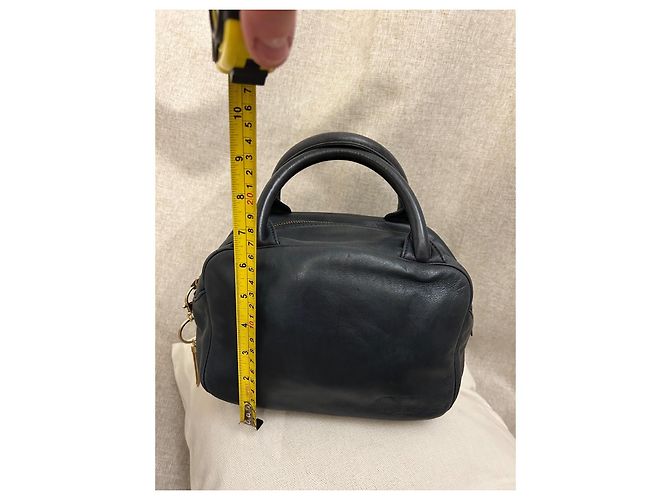 Borsa a mano Christian Dior Baby Dior in pelle blu navy - vista 16