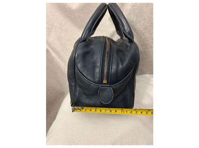Borsa a mano Christian Dior Baby Dior in pelle blu navy - vista 17