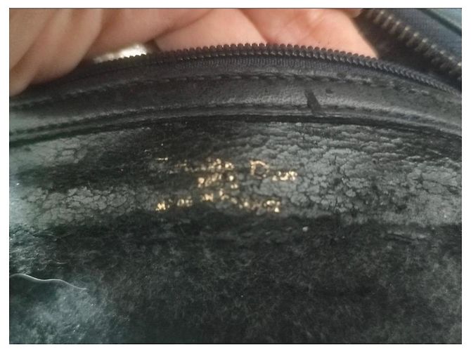 Borsa a mano Christian Dior Baby Dior in pelle blu navy - vista 5