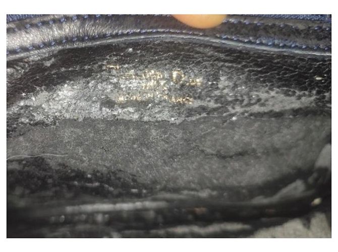 Borsa a mano Christian Dior Baby Dior in pelle blu navy - vista 7