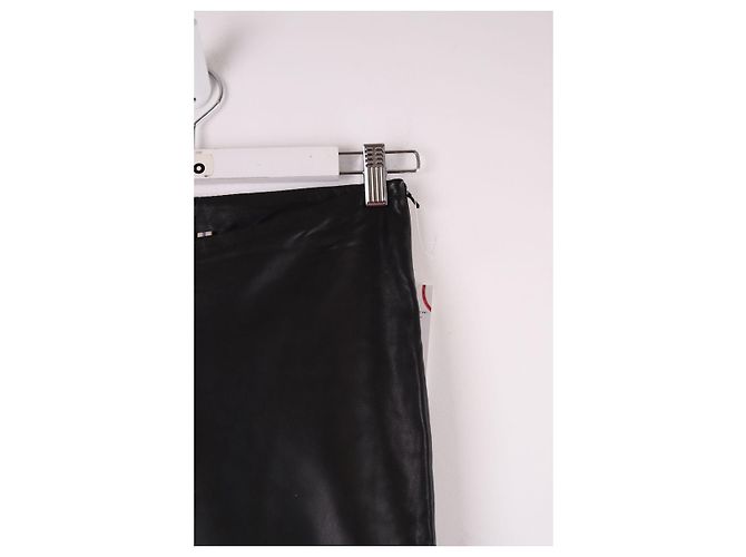 Leon & Harper Slim-Lederhosen Schwarz - Ansicht 2