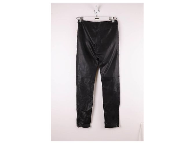Leon & Harper Slim-Lederhosen Schwarz - Ansicht 3