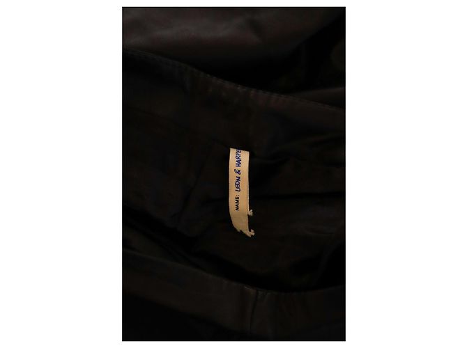 Leon & Harper Slim-Lederhosen Schwarz - Ansicht 5